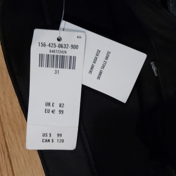 Abercrombie Pleather Skinny High Rise Size 12 31 - Picture 3 of 7